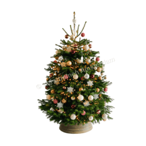 Versierde kerstboom Taj Mahal